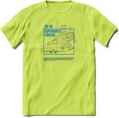 SU-33 Vliegtuig T-Shirt | Unisex leger Kleding | Dames - Heren Straaljager shirt | Army F16 | Grappig bouwpakket Cadeau | - Groen - XXL