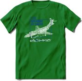 F-101 Vliegtuig T-Shirt | Unisex leger Kleding | Dames - Heren Straaljager shirt | Army F16 | Grappig bouwpakket Cadeau | - Donker Groen - S