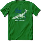 F-101 Vliegtuig T-Shirt | Unisex leger Kleding | Dames - Heren Straaljager shirt | Army F16 | Grappig bouwpakket Cadeau | - Donker Groen - 3XL