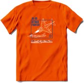 AV-8B Vliegtuig T-Shirt | Unisex leger Kleding | Dames - Heren Straaljager shirt | Army F16 | Grappig bouwpakket Cadeau | - Oranje - S