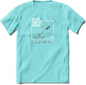 ME-262 Vliegtuig T-Shirt | Unisex leger Kleding | Dames - Heren Straaljager shirt | Army F16 | Grappig bouwpakket Cadeau | - Licht Blauw - XXL