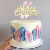 Taart Decoratie - Pasen - Taarttopper - Happy Easter - Paashaas