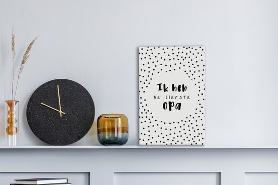 Toile Peinture Proverbes - Citations - 'I Have The Sweetest Grandpa' - 20x30 cm - Décoration murale