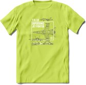 F-18 Vliegtuig T-Shirt | Unisex leger Kleding | Dames - Heren Straaljager shirt | Army F16 | Grappig bouwpakket Cadeau | - Groen - M