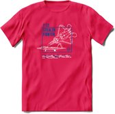 F-22 Vliegtuig T-Shirt | Unisex leger Kleding | Dames - Heren Straaljager shirt | Army F16 | Grappig bouwpakket Cadeau | - Roze - XXL