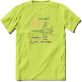 F-18 Vliegtuig T-Shirt | Unisex leger Kleding | Dames - Heren Straaljager shirt | Army F16 | Grappig bouwpakket Cadeau | - Groen - XXL