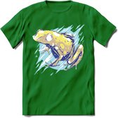 Dieren T-Shirt | Kikker shirt Heren / Dames | Wildlife frog kleding cadeau - Donker Groen - XL