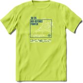 SU-35 Vliegtuig T-Shirt | Unisex leger Kleding | Dames - Heren Straaljager shirt | Army F16 | Grappig bouwpakket Cadeau | - Groen - L