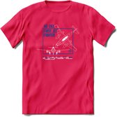 ME-262 Vliegtuig T-Shirt | Unisex leger Kleding | Dames - Heren Straaljager shirt | Army F16 | Grappig bouwpakket Cadeau | - Roze - XXL