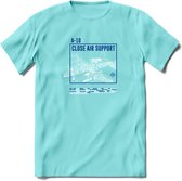 A-10 Warthog Vliegtuig T-Shirt | Unisex leger Kleding | Dames - Heren Straaljager shirt | Army F16 | Grappig bouwpakket Cadeau | - Licht Blauw - XL