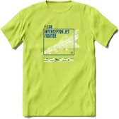 F-106 Vliegtuig T-Shirt | Unisex leger Kleding | Dames - Heren Straaljager shirt | Army F16 | Grappig bouwpakket Cadeau | - Groen - S