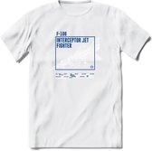 F-106 Vliegtuig T-Shirt | Unisex leger Kleding | Dames - Heren Straaljager shirt | Army F16 | Grappig bouwpakket Cadeau | - Wit - L