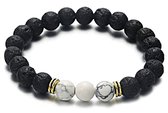 Musthaves-Kralenarmband-Unisex-Lavasteen en marmer-8 mm-Rekbaar