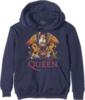 Queen Hoodie/trui -S- Classic Crest Blauw