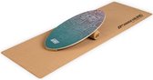 BoarderKING Indoorboard Allrounder balance board - inclusief vloermat en kurkrol - 40 x 15 x 84 cm