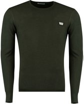 Antony Morato - crewneck - trui - fijngebreid - groen - mannen  - maat S