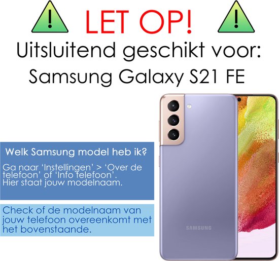 Samsung Galaxy S21 FE Case Bookcase Flip Cover Book Case - Zwart