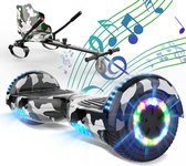 Hoverboard | Evercross | Bluetooth Speaker | Oxboard | Ampes | LED verlichting | Camouflage + Hoverkart Zwart