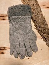 Winter Handschoenen - Dames - Verwarmde - Tweekleurig grijs
