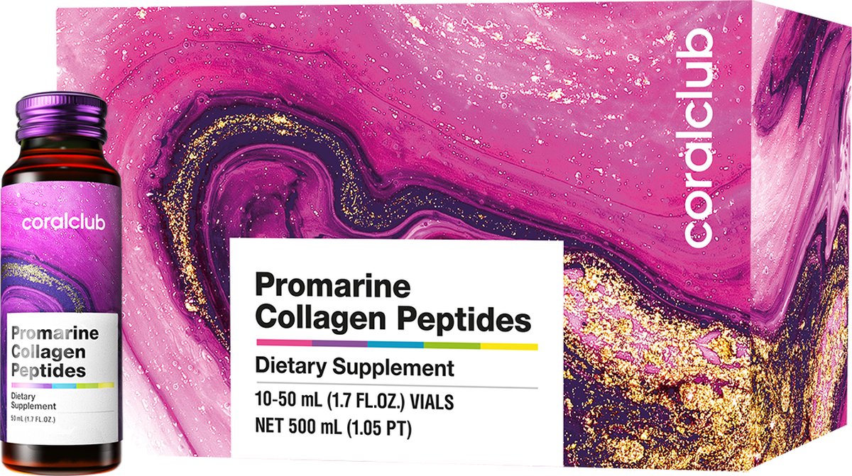 Goedkoopste Promarine Collageen Peptiden voedingssupplement (1 doos met 10 flesjes