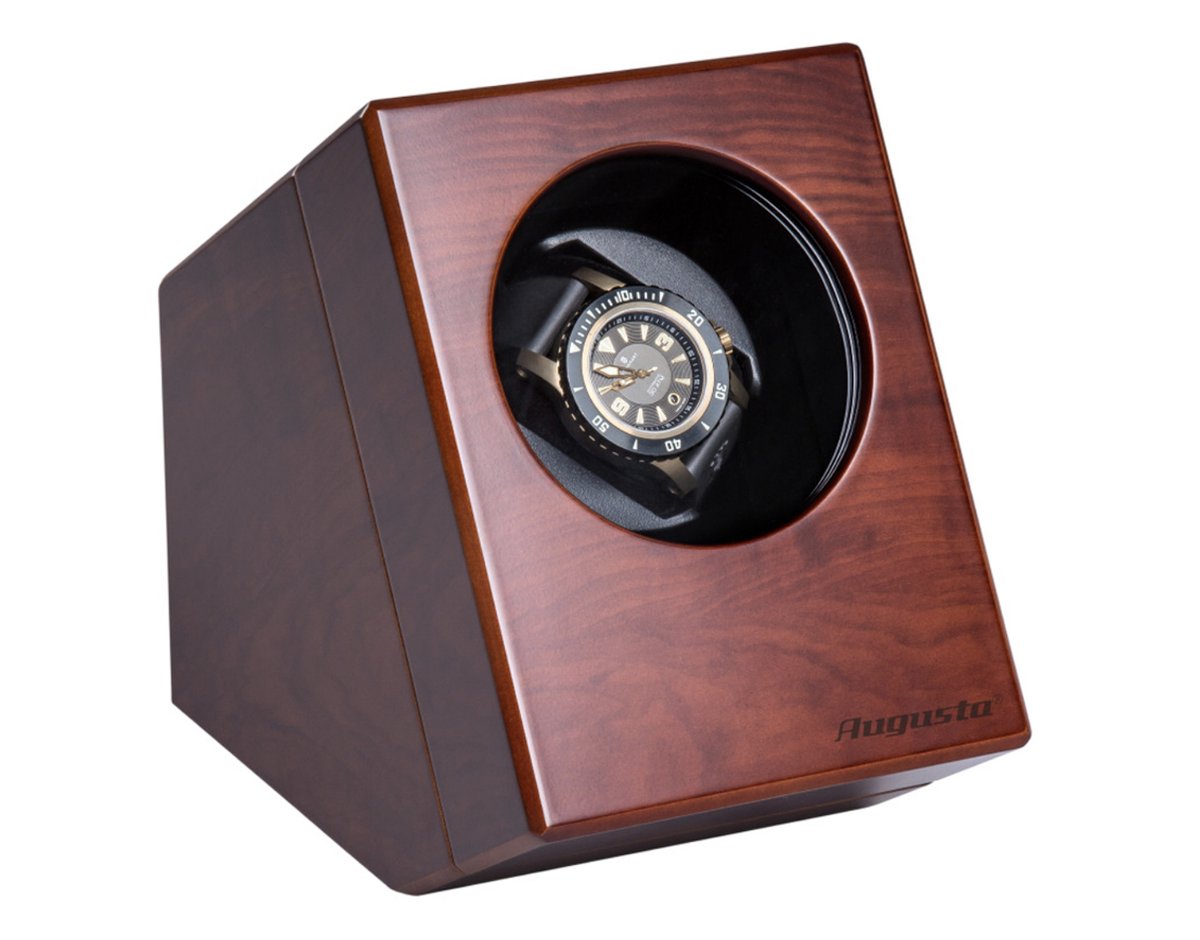 Watchwinder - Augusta - Automatisch horloge opwinden - Doos - Box - Opbergbox horloge - Werkt op lichtnet - 1 horloge