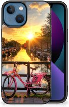 Telefoonhoesje Geschikt voor iPhone 13 Hoesje maken met Zwarte rand Amsterdamse Grachten