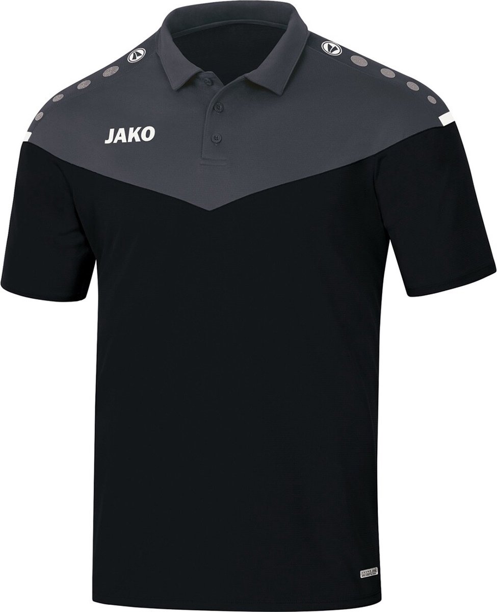 Jako Champ 2.0 Polo Dames - Zwart / Antraciet | Maat: 40