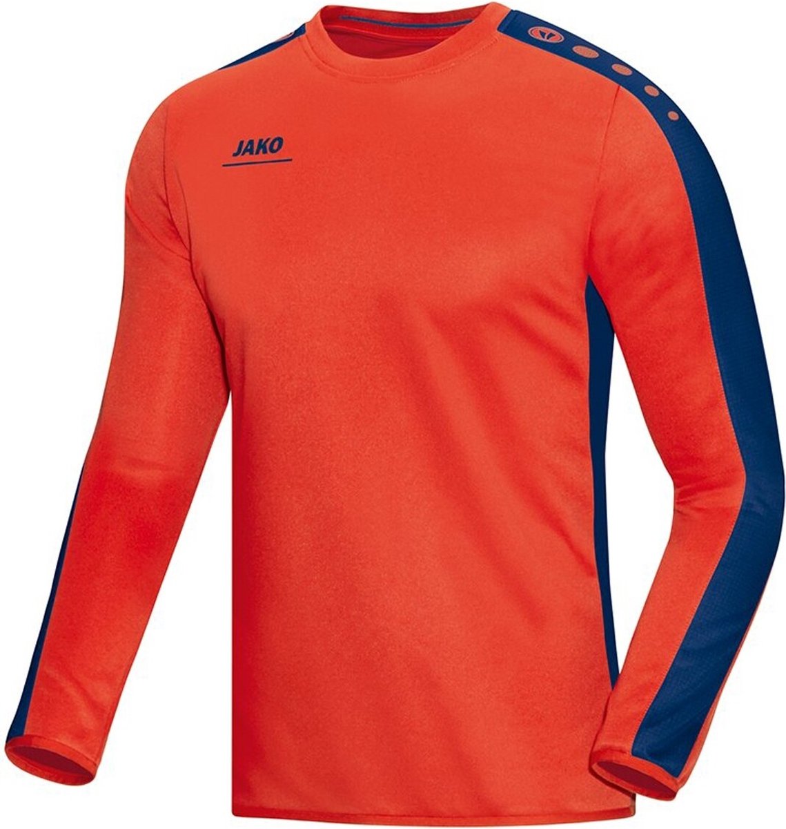 Jako - Sweater Striker Junior - Sweater Junior Oranje - 128 - flame/nachtblauw