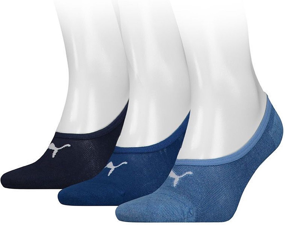 Puma Footie 3P Unisex Enkelsok 43 46 Blauw