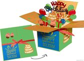 Popcards popupkaarten – Verjaardagskaart Cadeautje Felicitatie Happy Birthday Surprise Taart Ballonnen pop-up kaart 3D wenskaart