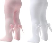 Soft Touch - 2 Maillots met Strik - Roze & Wit - 3 mnd