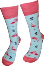Verjaardag cadeau - Grappige sokken - Flamingo water sokken - Leuke sokken - Vrolijke sokken – Valentijn Cadeau - Luckyday Socks - Cadeau sokken - Socks waar je Happy van wordt – Maat 42-47