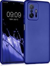 kwmobile telefoonhoesje voor Xiaomi 11T / 11T Pro - Hoesje voor smartphone - Back cover in metallic blauw