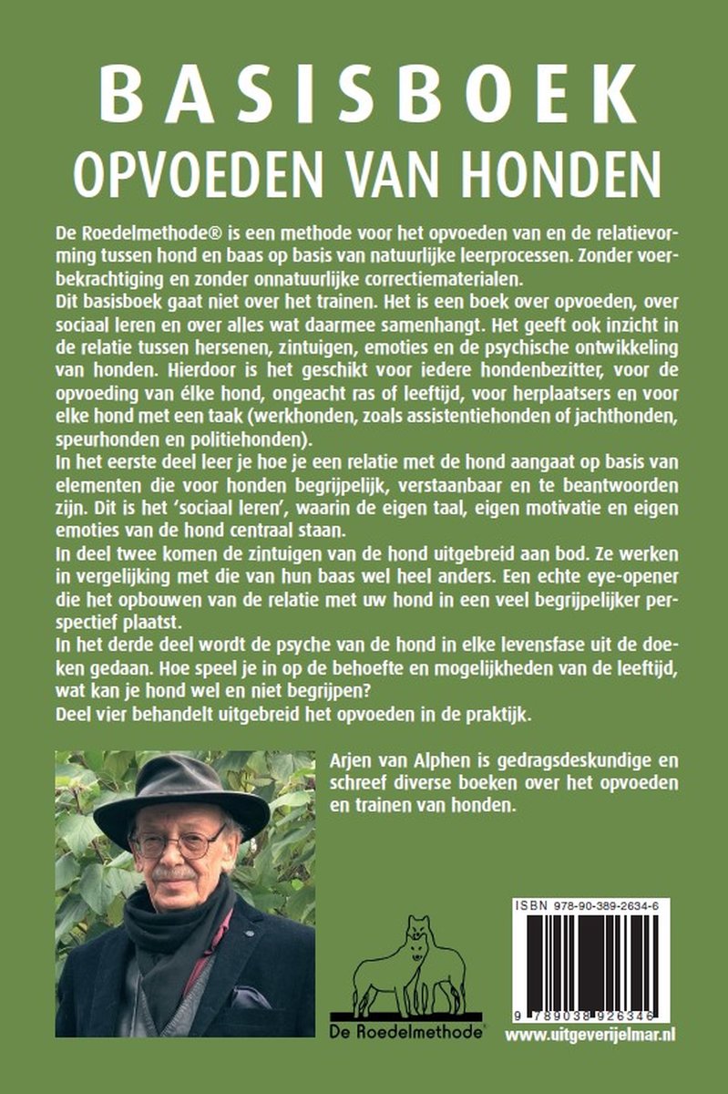 Basisboek opvoeden van honden - back cover