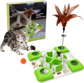 Interactief Kattenspeeltje - Kattenspeeltjes Intelligentie - Kattenspeeltje Interactief - Voerpuzzel kat - Kattenspeeltjes Balletje - Anti Schrokbak Kat- Slowfeeder kat