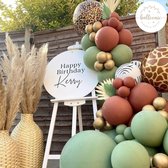 Balloonic Ballonnenboog – Verjaardag Kinderen – Jungle – Thema – Groen Bruin Zebra – Ballonboog Feest Decoratie Versiering – Decoratiepakket – Ballonnen Verjaardag – Feestartikelen