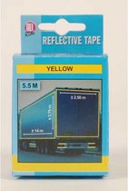 Reflecterende tape geel 50 mm x 5,5 meter.