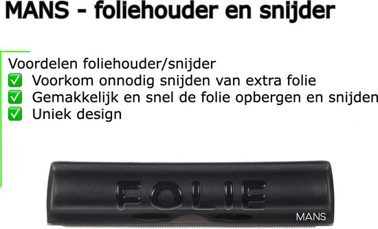 Relaxdays foliehouder keuken, foliesnijder voor vershoud- en aluminiumfolie, foliedispenser lade & muur, grijs/wit