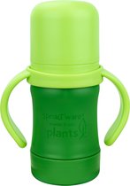 green sprouts® sprout ware® Drinkfles met tuit en rietje gemaakt van planten (177ml) - Groen