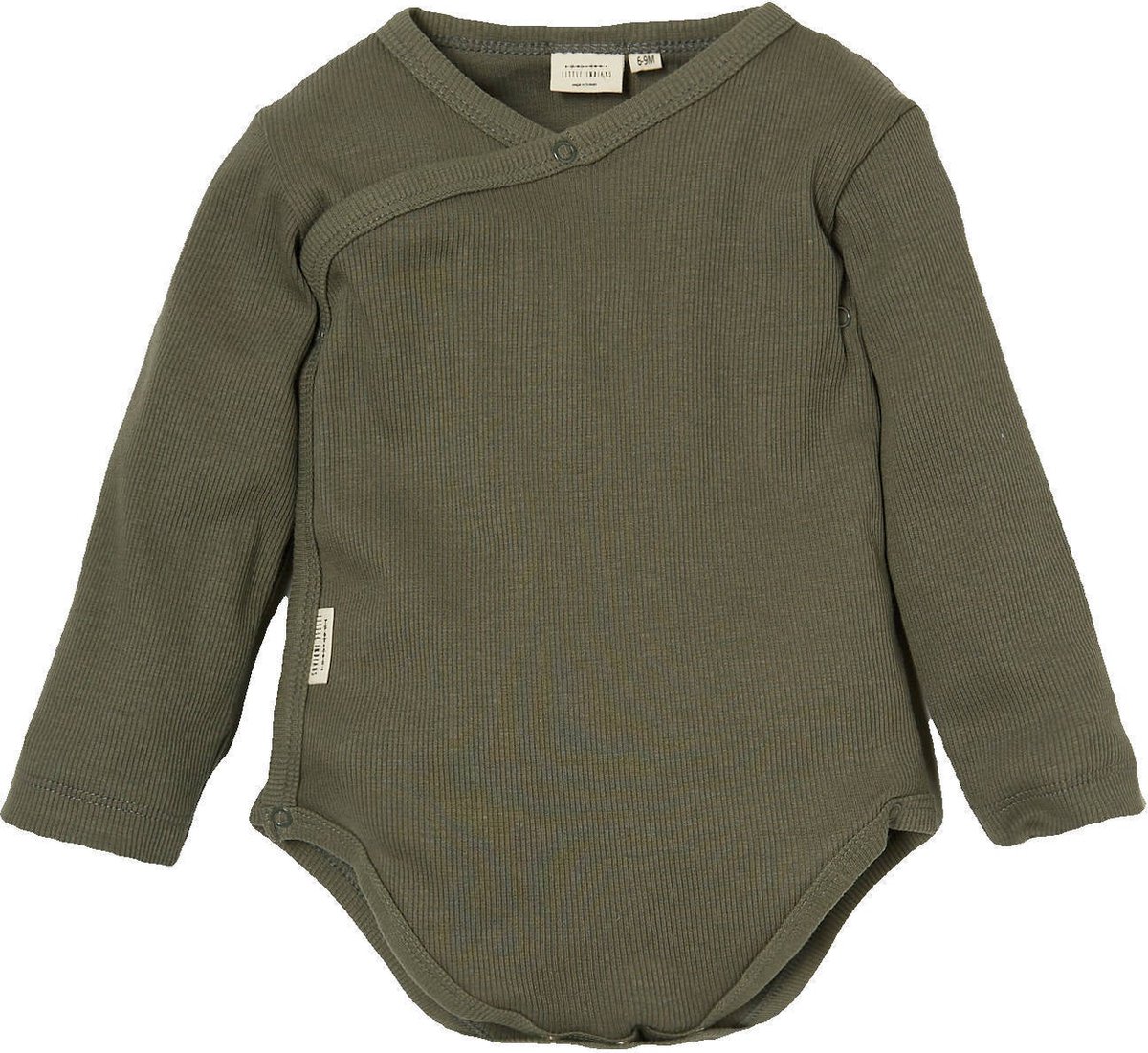 Little Indians Baby Overslagromper Lange mouw Dusty olive