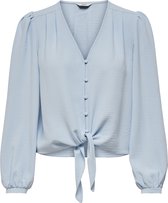 ONLY ONLMETTE L/S BUTTON KNOT TOP NOOS WVN Dames Top - Maat XS