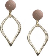 Oorbellen | clip-on | beige | gold plated | geen gaatjes