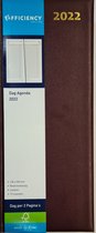 Ryam Horeca agenda 2022 Lang - Dag per 2 pagina's - Roodbruin - 13,5x33cm