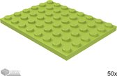 LEGO Plaat 6x8, 3036 Lime 50 stuks