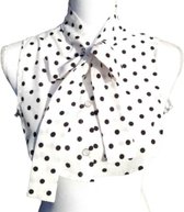 Dames/Kids -  Los Kraagje - Wit - Polkadot - Strik