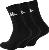 Kappa sokken hoog-zwart-6-paar - Maat 43-46