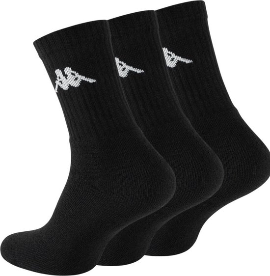 Kappa sokken hoog-zwart-6-paar - Maat 43-46 | bol.com