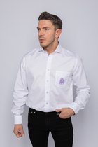 Wit modieus hemd RSC Anderlecht maat Medium (Italian Design)