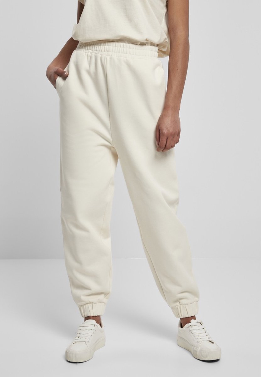 Urban Classics Organic High Waist Ballon Dames joggingbroek 5XL Creme