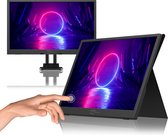 LOOV FlexDisplay Touch - Portable Monitor Touchscreen - Draagbare monitor voor laptop - inclusief Hoes & standaard - Full HD - 15,6 inch - USB-C & HDMI - tekentablet